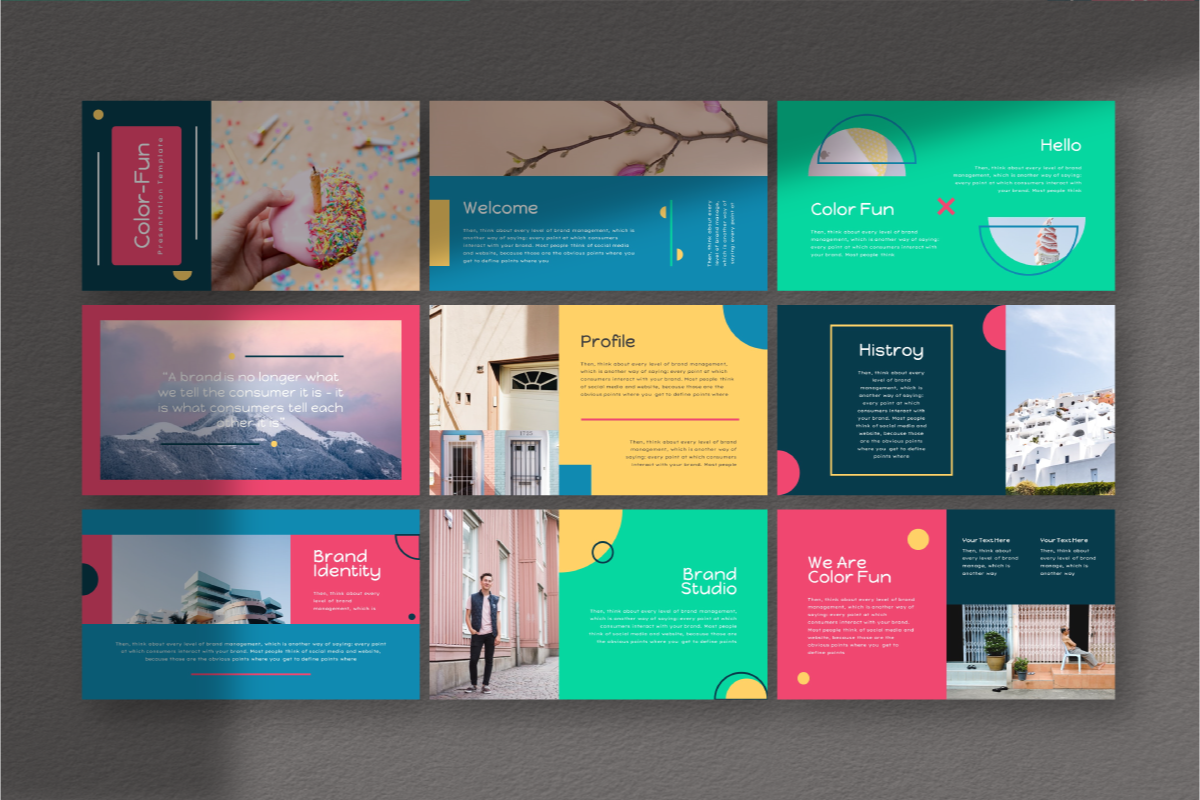 Color Fun Google Slide Template, a Presentation Template by Inkofert (Photo 3 of 8)