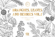 Branches, Leaves and Berries Vol. 2, a Seasonal Illustration by GVGraphics (Thumbnail 1 of 12)