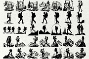 Hiking Svg Bundle, a Person Illustration by DENIDigitalArtSudio (Thumbnail 3 of 9)