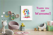 Big bundle of Cute unicorns. TShirt, an Animal Illustration by KENO Mascots (Thumbnail 10 of 10)
