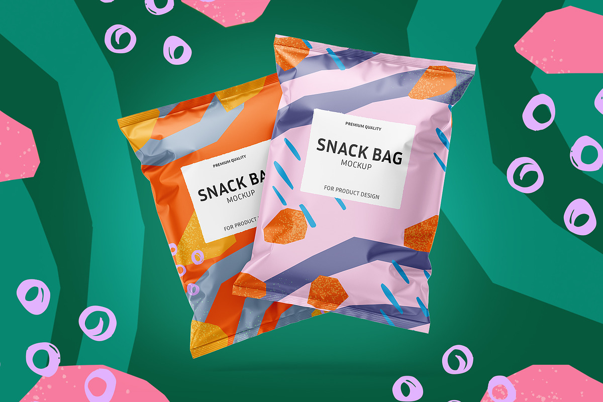Snack bag mockup set, a Packaging Mockup by ShooShooShop (Photo 7 of 7)