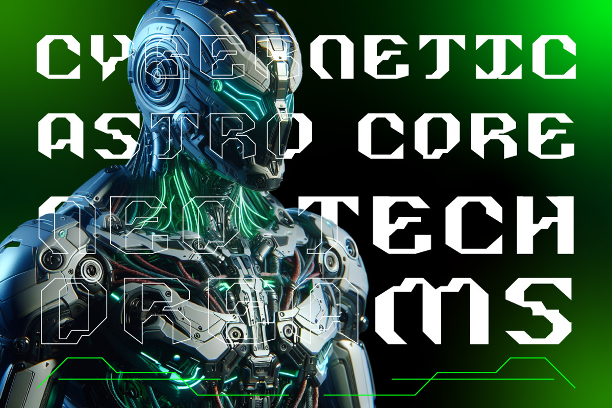 Orek Futuristic Display Font, a Sans Serif Font by kangfont Studio (Photo 8 of 11)