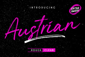 Austrian, a Script Font by Lucky Type