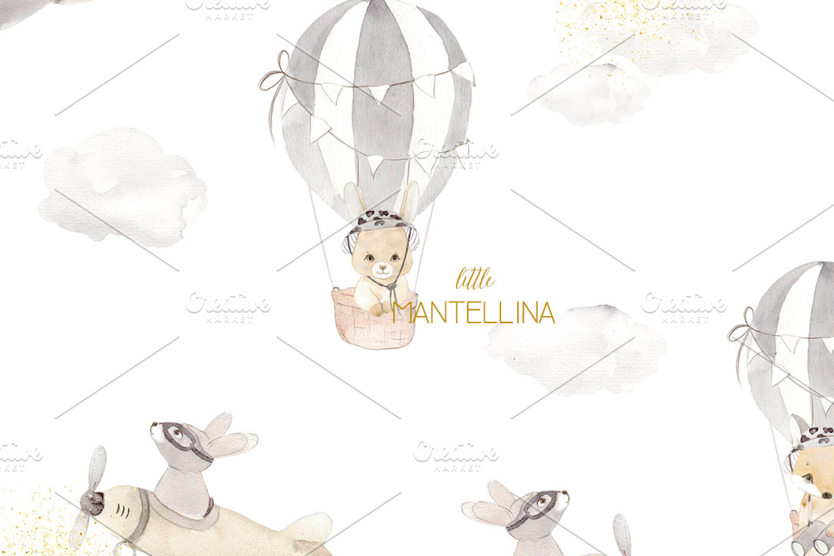 Wallpaper air travellers, a Pattern Graphic by maniamantellina (Photo 2 of 2)