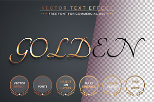 Golden - Editable Text Effect