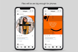 Orange Instagram Template Kit