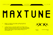 VB Maxtune - Futuristic Display Font, a Sans Serif Font by VALIANTBROTHA (Thumbnail 1 of 11)