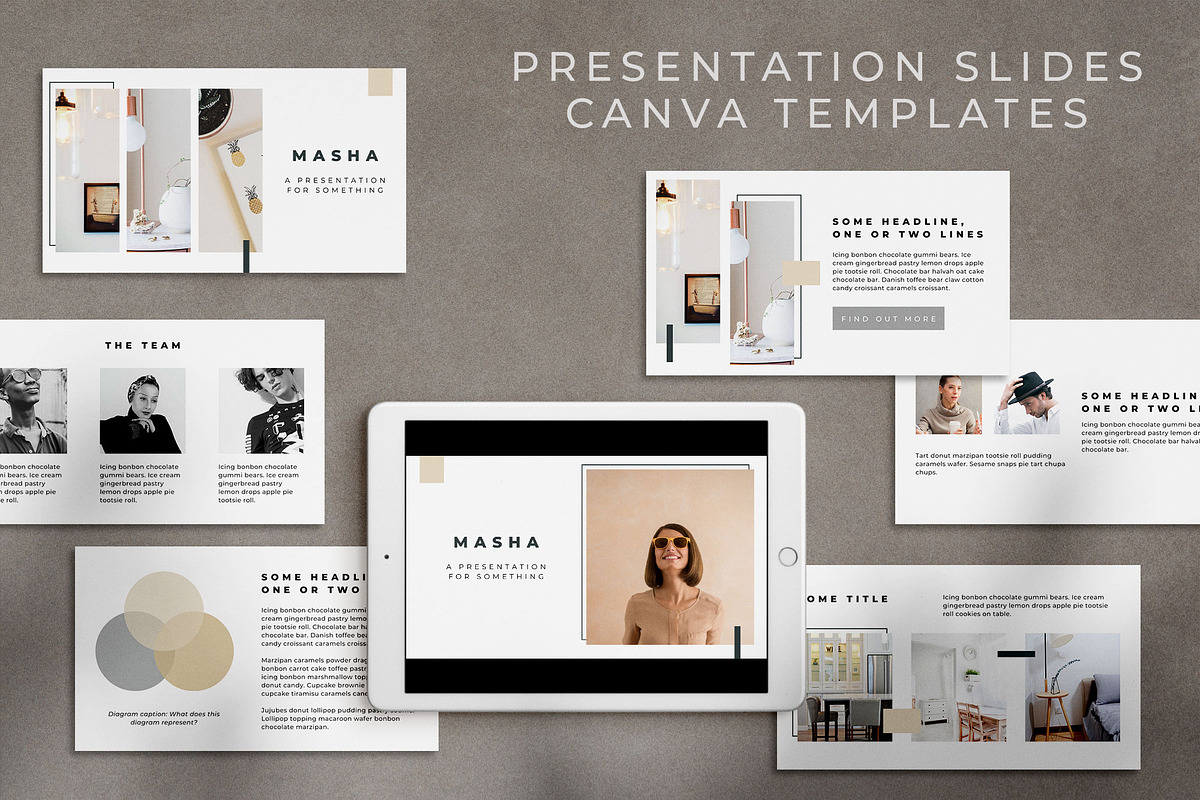 Slide Deck Canva Templates | Masha, a Presentation Template by Studio Sugoi (Photo 1 of 5)