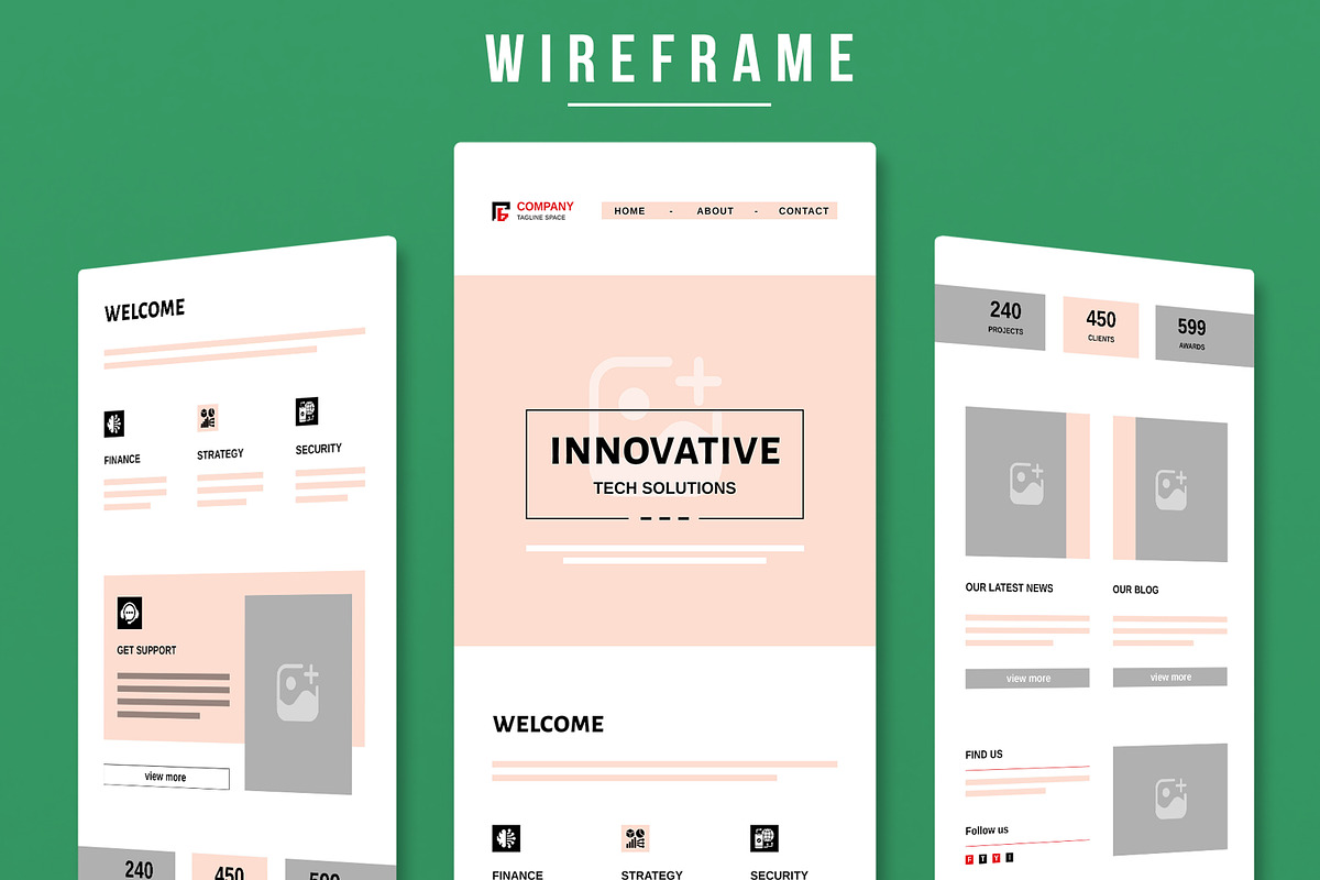 Modern Wireframe Email Newsletter, an Email Template by MightyDesign (Photo 1 of 8)