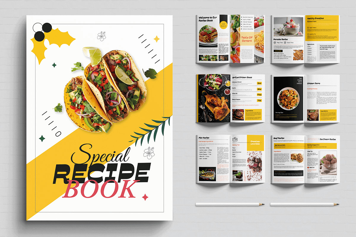 Recipe Book Template, a Brochure Template by MightyDesign (Photo 1 of 6)