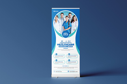 Healthcare Roll-up Banner Template, a Poster Template by vectorlnk