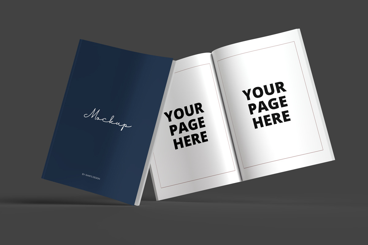 7 X 10 Book Standing on Edge Mockup, a Books & Magazine Mockup by Rami's Mockups (Photo 4 of 9)