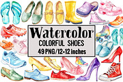 Colorful Shoes, an Illustration by Design Market (Thumbnail 1 of 3)