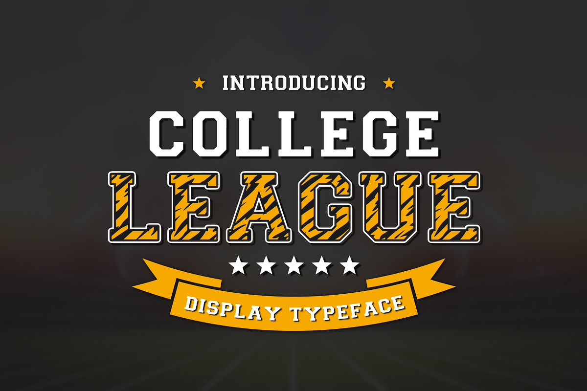 College League Font - Display Font, a Font by GlitzyGrapix (Photo 1 of 10)