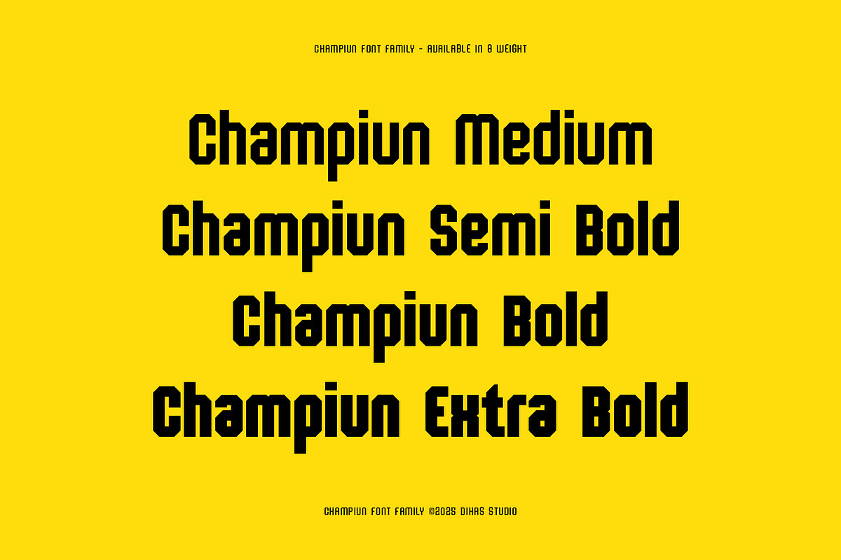 Champiun – Bold and Powerful Sports, a Sans Serif Font by Dikas Studio (Photo 8 of 12)