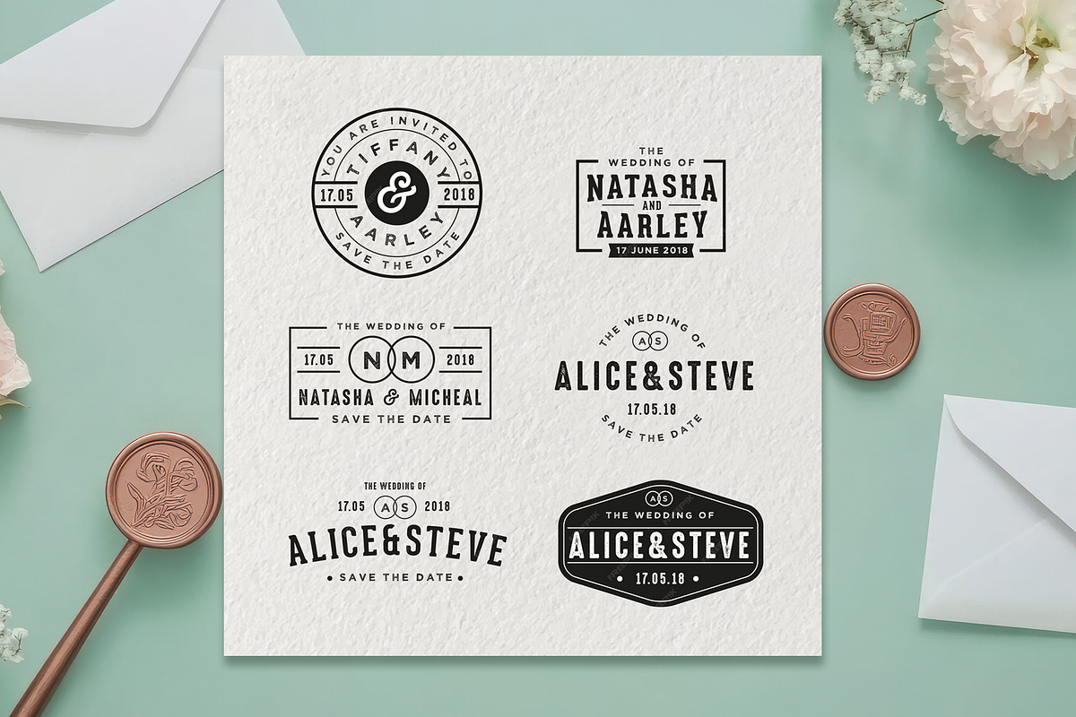 Wedding Badges, an Outline Icon by Aarley Kaiven (Photo 1 of 2)