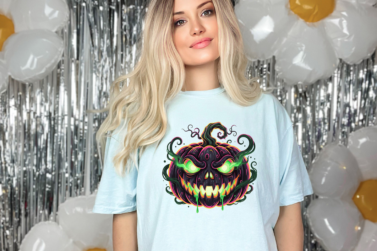 Spooky Pumpkin PNG,Halloween Pumpkin, an Illustration by designcity5 (Photo 8 of 8)