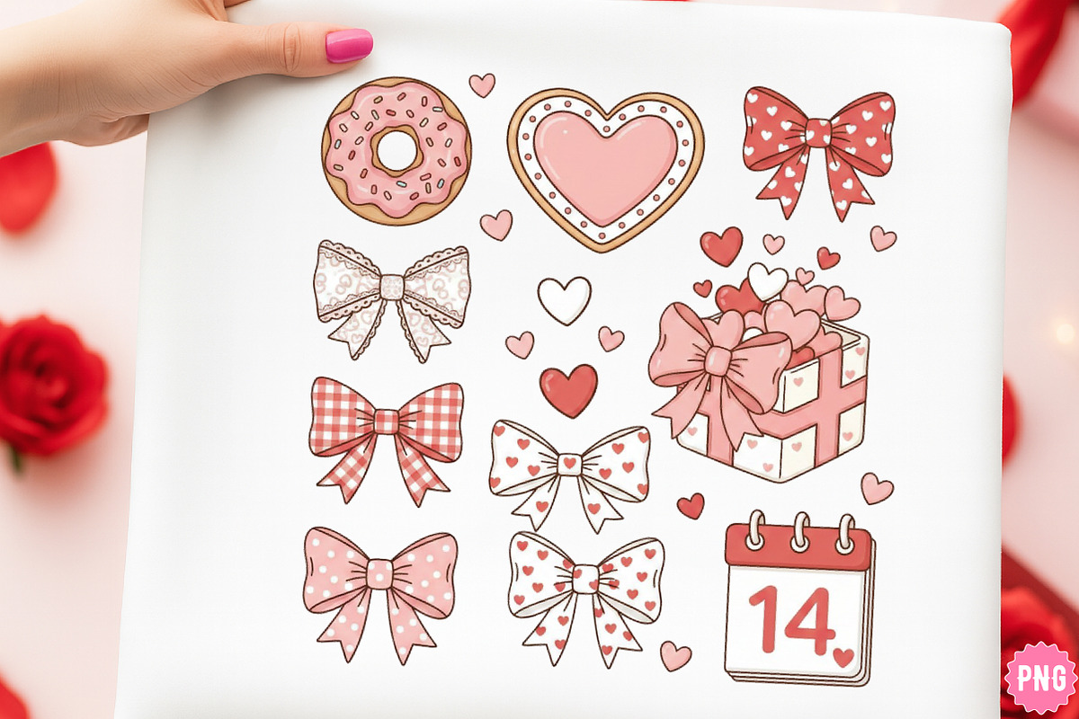 Valentine Coquette Bow Png, an Illustration by SinaCreation (Photo 1 of 10)