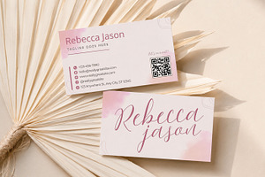 Feminine Business Card Canva Design, a Business Card Template by Arslan