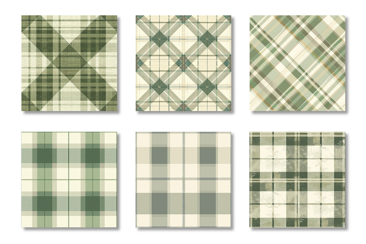 Plaid & Gingham Seamless Patterns, a Pattern Graphic by Canvas Craft (Photo 2 of 9)
