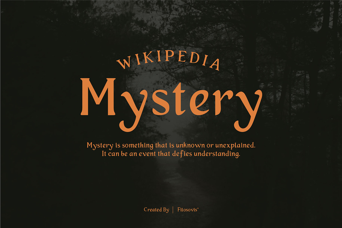 Missterio | Mystery Story Font, a Serif Font by filosovis (Photo 4 of 4)