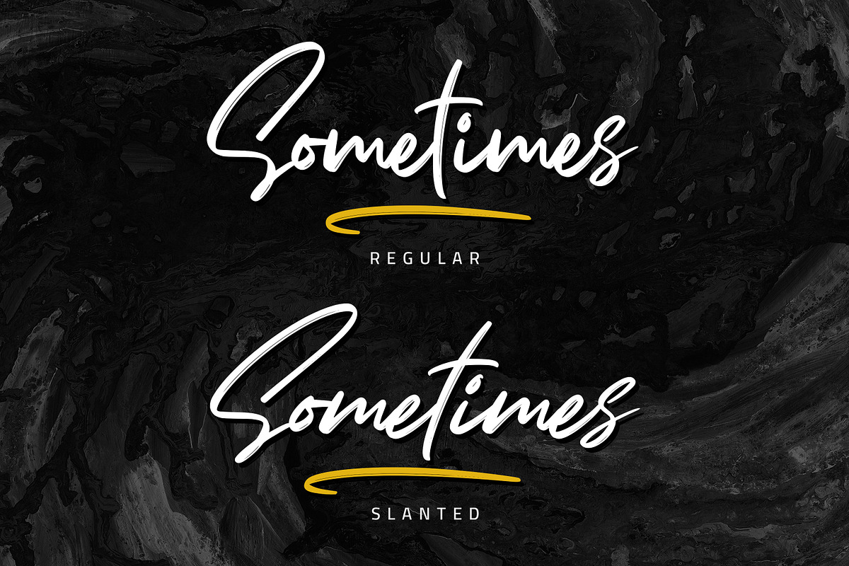 Sometimes - Fancy Signature font, a Script Font by Almarkhatype (Photo 12 of 13)