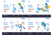 Isometric Landing Page Template, an Illustration by alexdndz (Thumbnail 24 of 29)