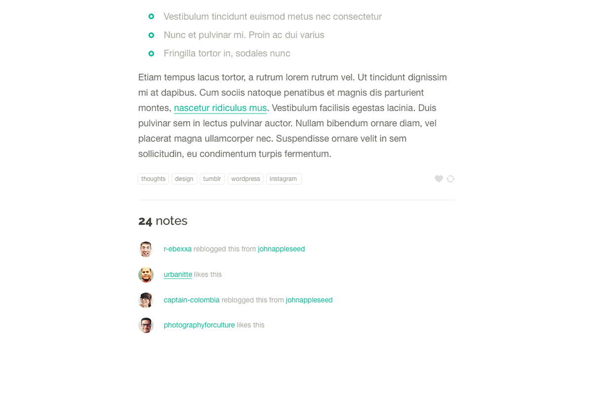Debut tumblr theme, a Websites & App Template by Pixel Revel (Photo 4 of 4)