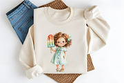 Cute Summer Girl PNG Clipart, a Seasonal Illustration by RobertsArt (Thumbnail 6 of 7)