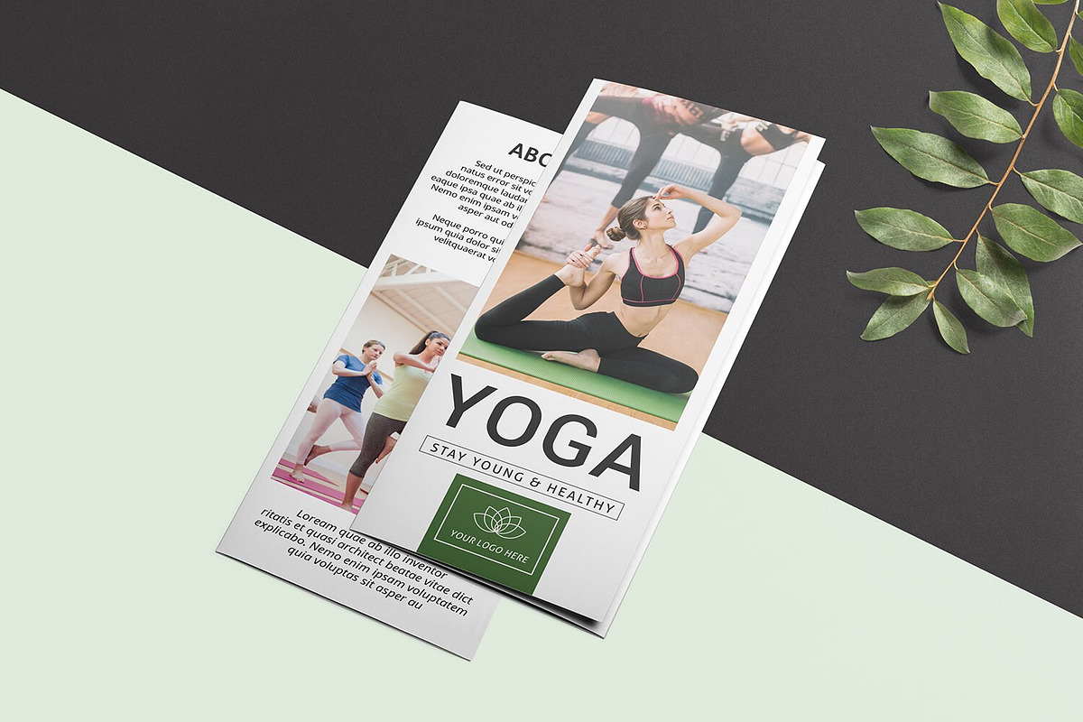 Yoga Trifold Brochure Template, a Brochure Template by Template Shop (Photo 4 of 4)