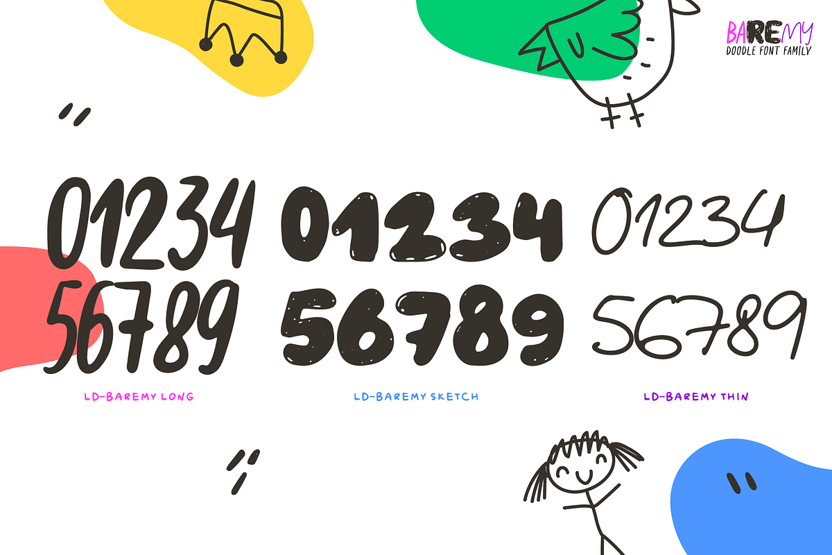 BAREMY. Doodle font family., a Handwritten Font by Luxfont (Photo 2 of 10)