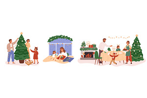 Christmas celebration. Happy people, an Object Illustration by YummyBuum