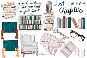 My Bookworm Life Clipart & Patterns