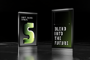 SVGRAY – Liquid Chrome Futuristic, a Sans Serif Font by Drizy (Thumbnail 6 of 8)