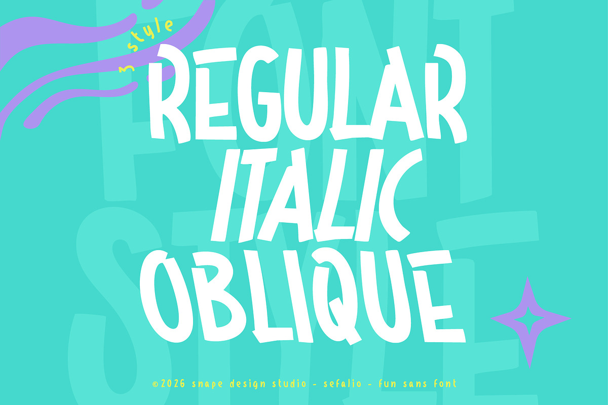 Sefalio - Fun Sans Font, a Sans Serif Font by Snape Design Studio (Photo 6 of 12)