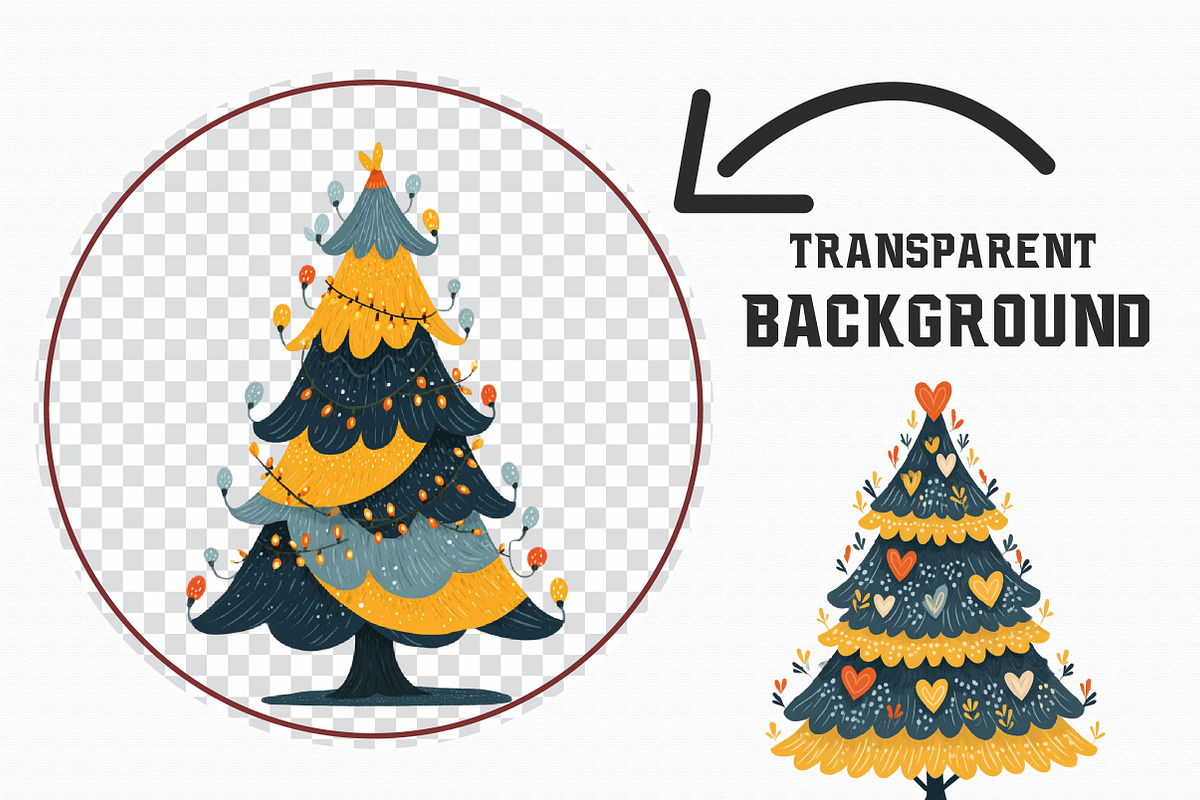 Christmas Tree Clipart, an Illustration by Libby Wishes (Photo 4 of 7)