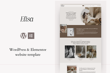 Elisa | WordPress, Elementor pro, a WordPress Template by DesignWithCris