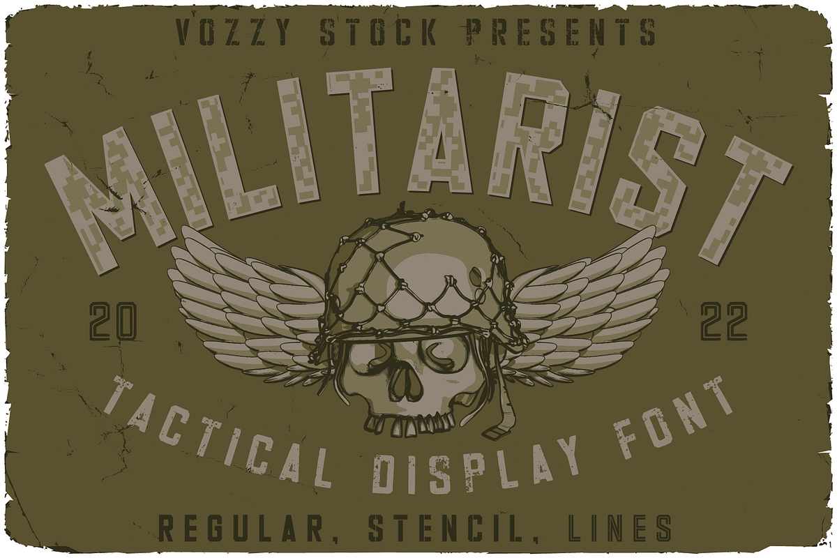 Militarist Font And Graphics, a Blackletter Font by VozzyStock (Photo 1 of 10)
