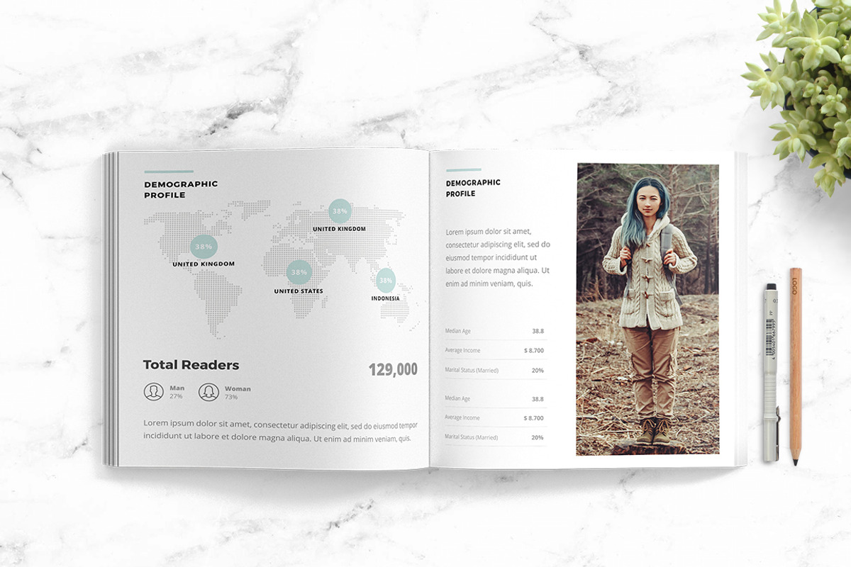 Magazine Media Kit Template, a Social Media Template by ariodsgn (Photo 6 of 8)