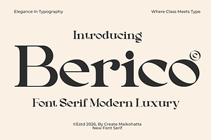 Berico – Modern Luxury Serif