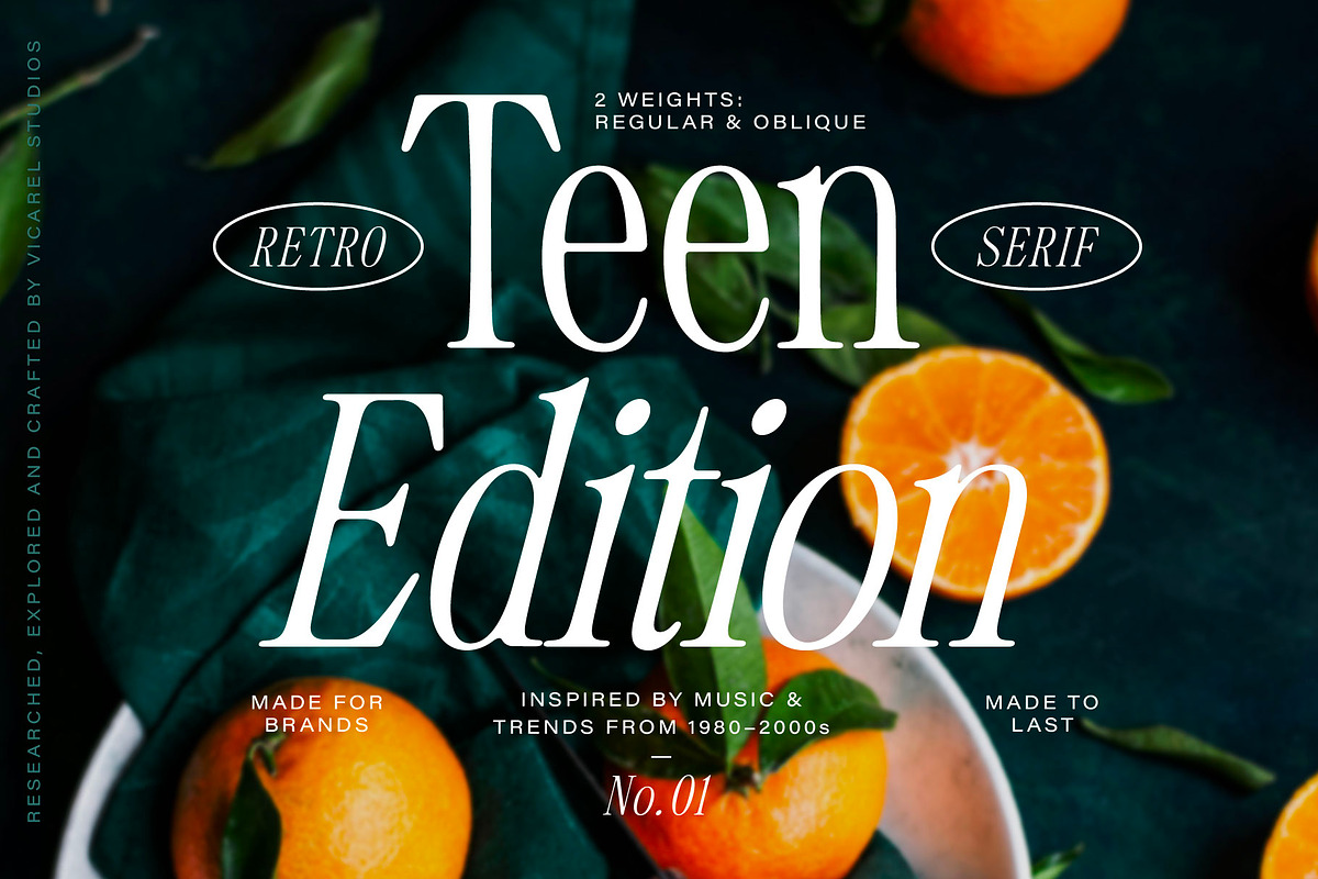 VS Teen Edition – Retro Serif Font, a Serif Font by Vicarel Studios (Photo 1 of 21)
