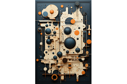 A digital art piece with circles and, an Abstract Photo by tilialucida