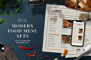 Modern Food Menu Set
