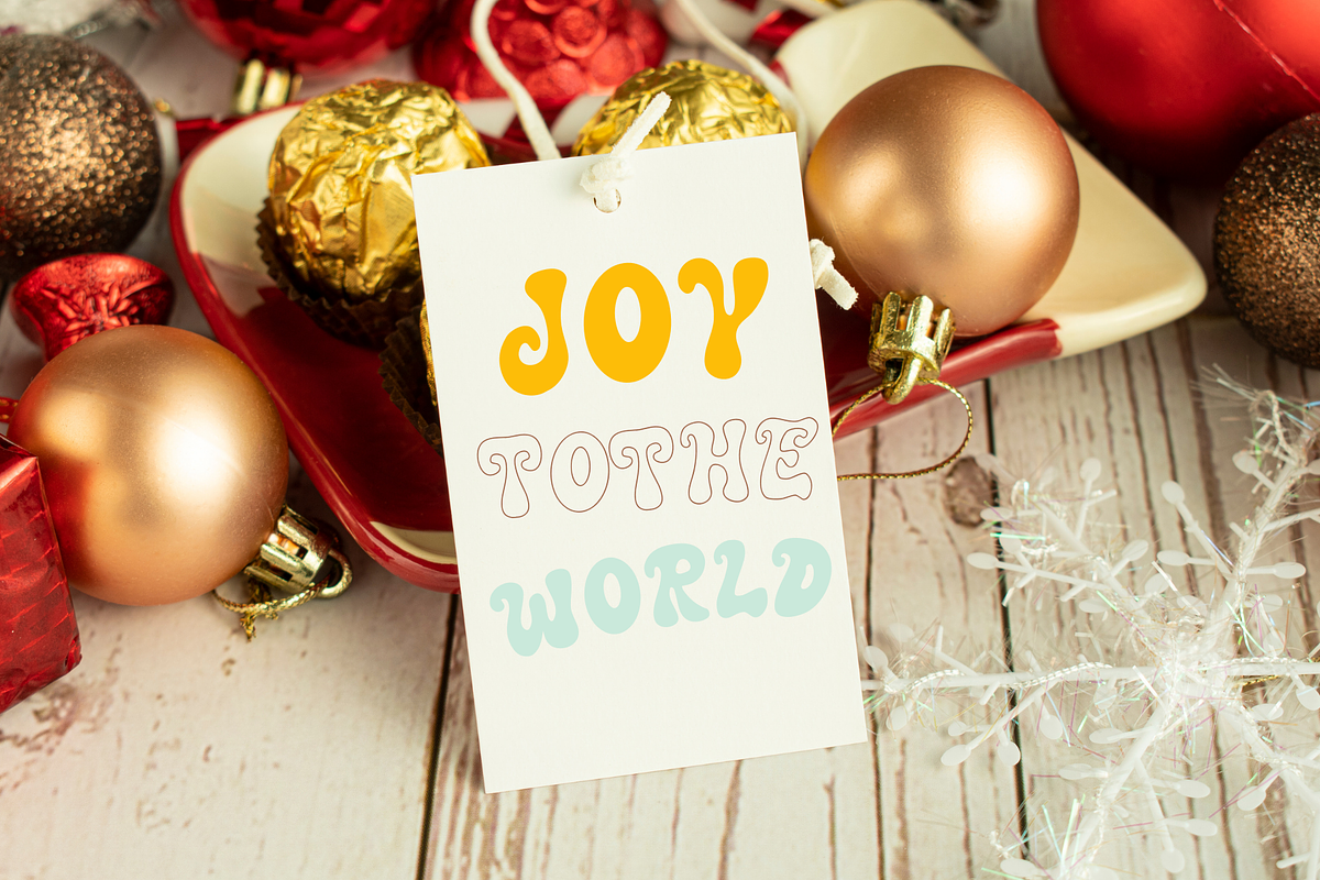 Christmas Bubble is retro font duo, a Handwritten Font by Brown Cupple (Photo 3 of 7)