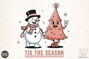 Pink Christmas PNG Sublimation, an Illustration by Libby Wishes
