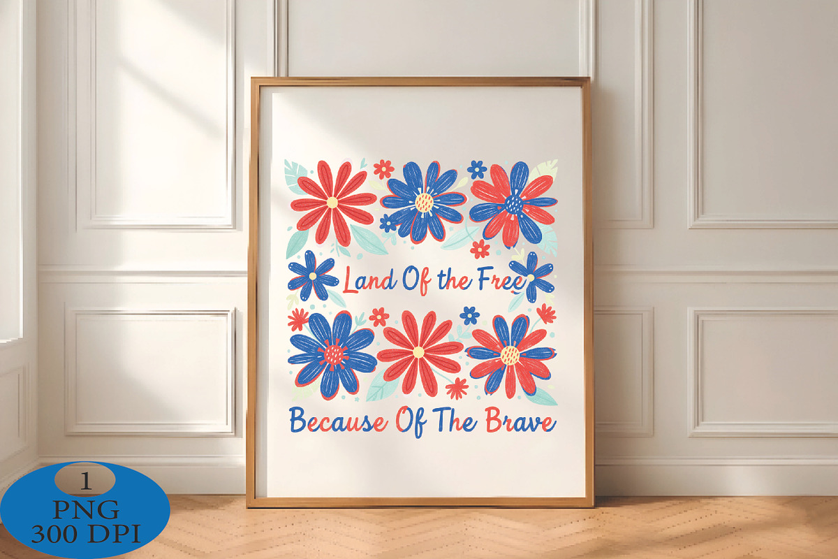 Land of the Free Floral PNG, a Seasonal Illustration by Daily.Designs (Photo 5 of 5)
