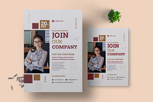 Gradient Hiring Flyer Template, a Flyer Template by MightyDesign