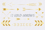Gold Arrows Vector and PNG Graphics, a Graphic by TheBlogLoft (Thumbnail 1 of 2)