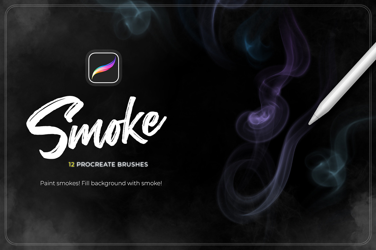 Smoke Procreate Brushes, a Brush Add-On by Andrew Skoch Design (Photo 1 of 9)