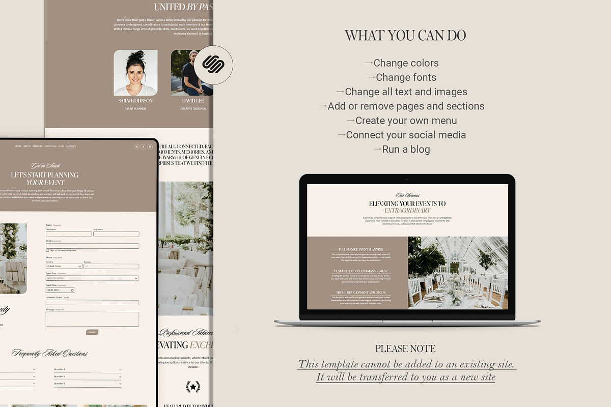Squarespace Website Event Planner, a Squarespace Template by 3.14&Co (Photo 6 of 10)